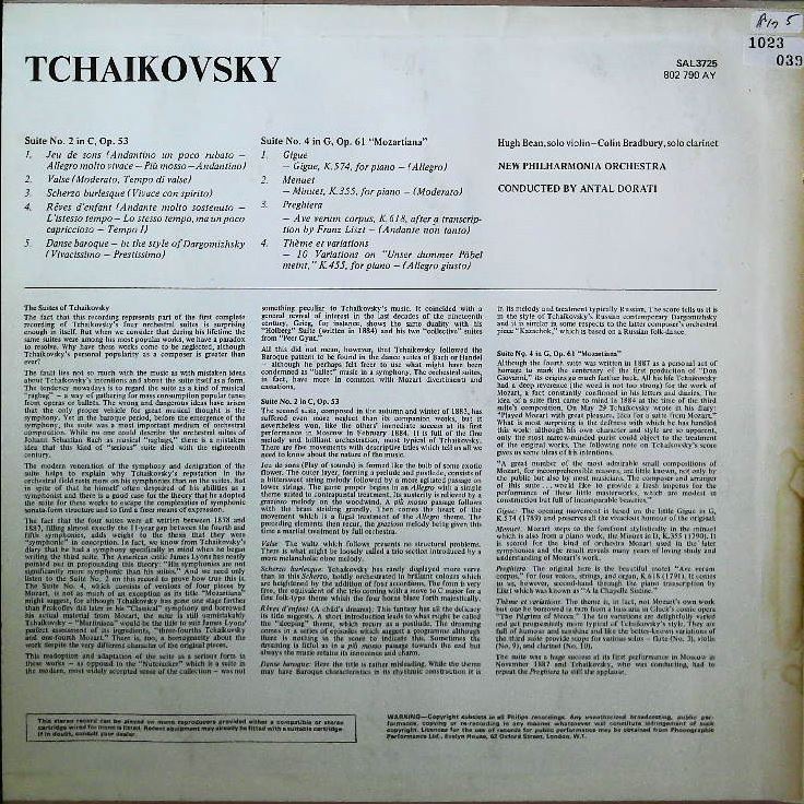 ETERNA TRADING / [PHILIPS] チャイコフスキー:管弦楽組曲3番 A 