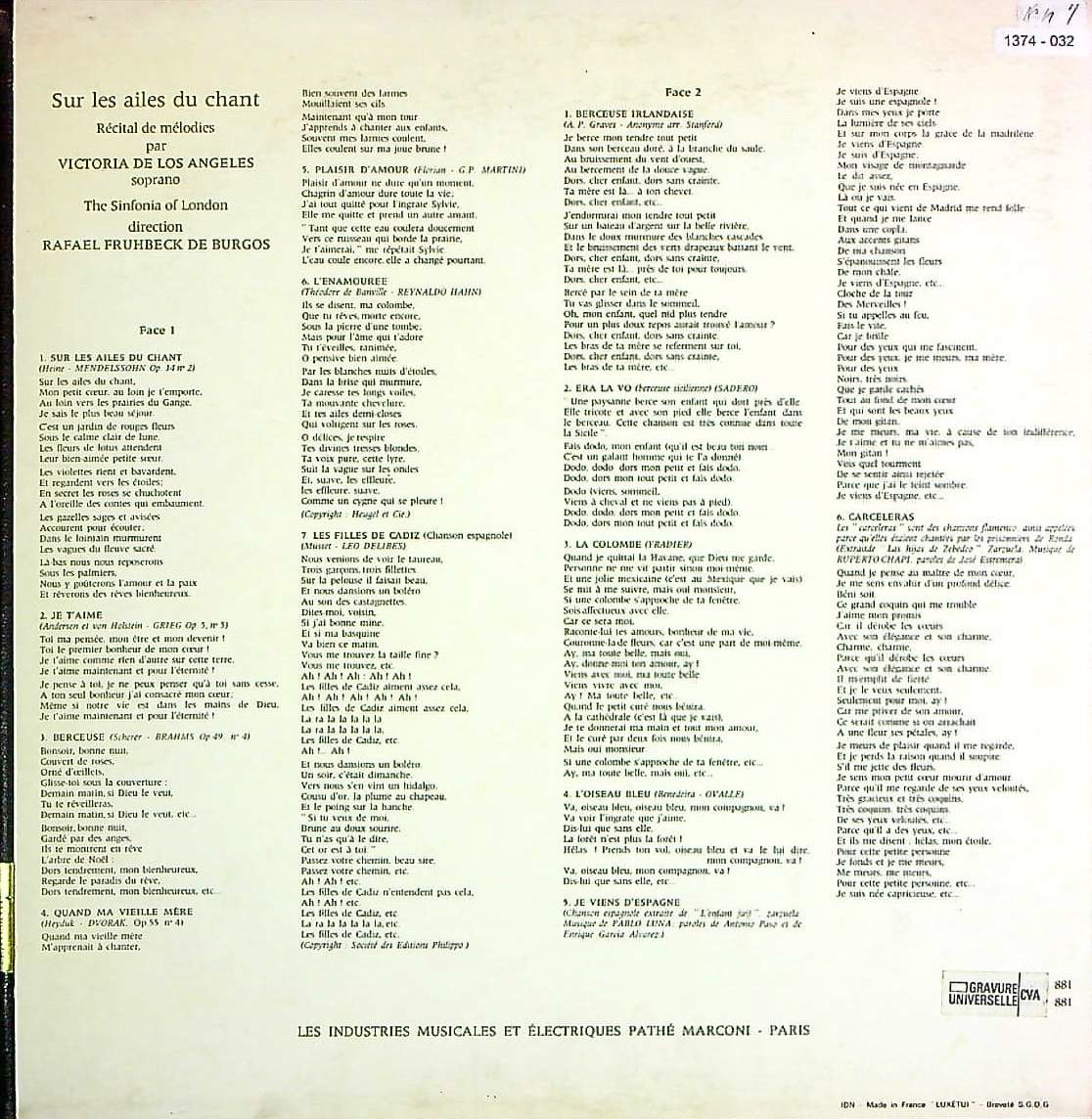 ETERNA TRADING / [VSM] V.d.ロス・アンヘレス(s)/ 歌曲集(全13曲